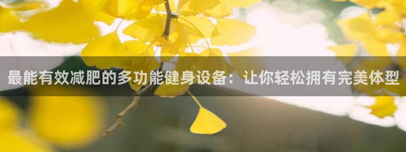 南宫大舞台官网下载官方客服电话：最能有效减肥的多功能健身设备